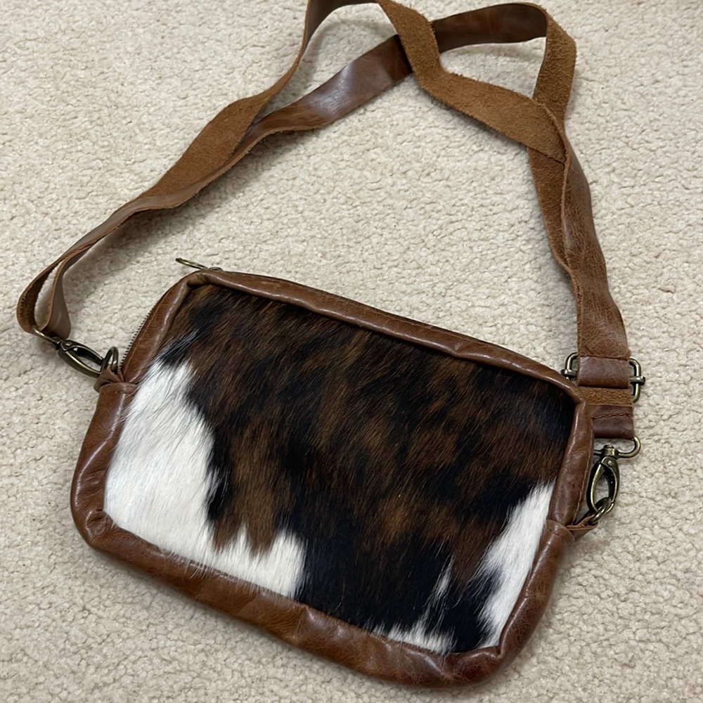 Cowhide bum bag